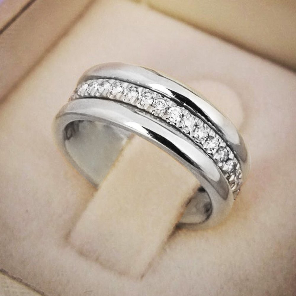 🔥 925 Silver Gold Plated Rings CZ Silver Rings For Women, HA4326-6